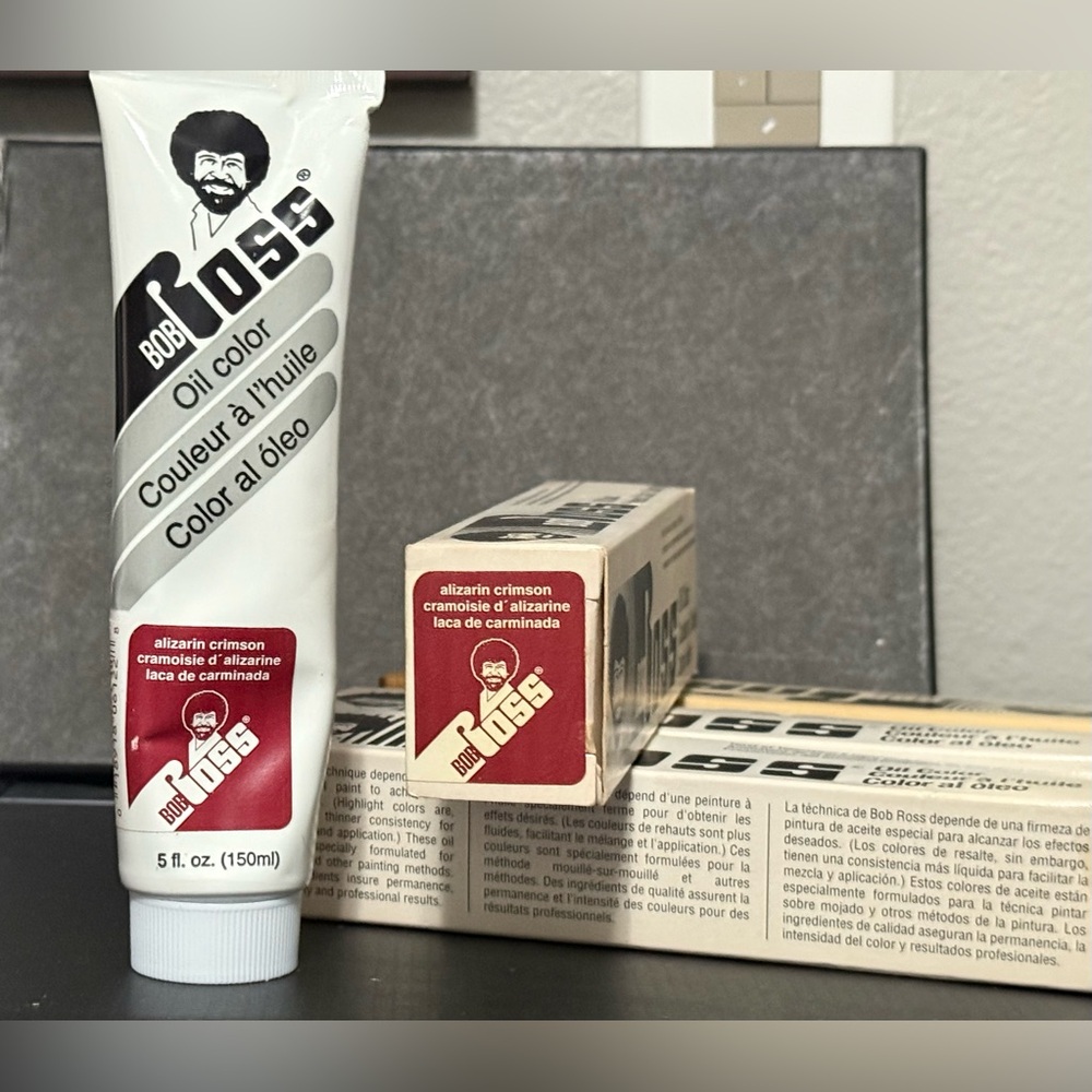 Vintage Bob Ross Weber Oil Color Paint In Original Box - Alizarin Crimson